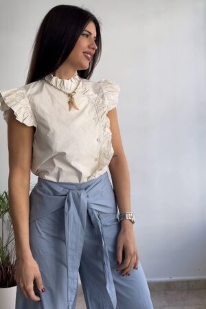 Camisa popelin beige