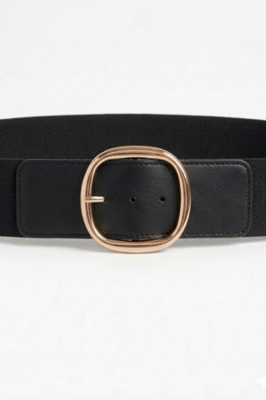 Cinturón ancho elástico negro