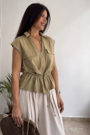 Chaleco Safari verde