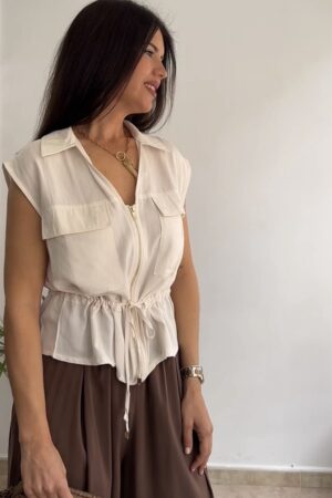 Chaleco Safari beige