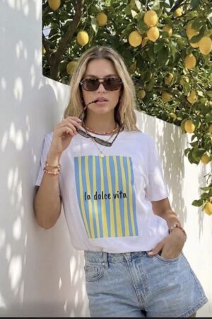 Camiseta rayas turquesas