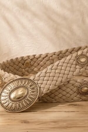 Cinturón boho beige