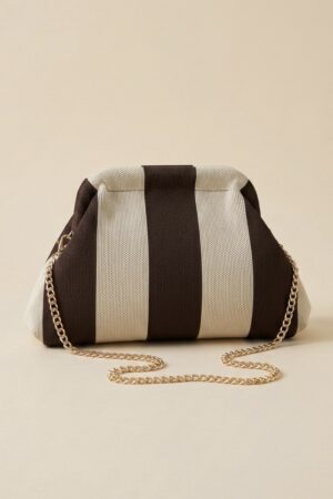 Bolso rayas marrones