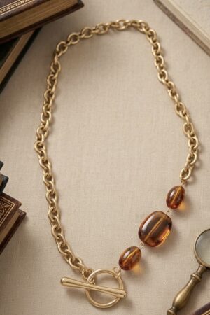 Collar acero piedras