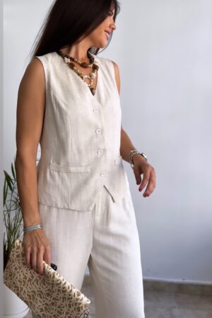 Conjunto lino chaleco