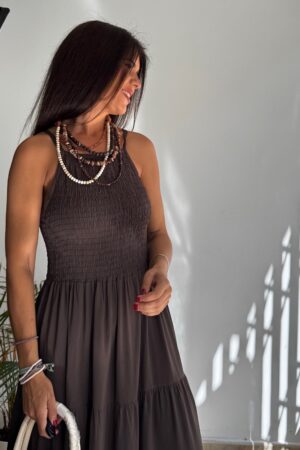 Vestido nido marrón