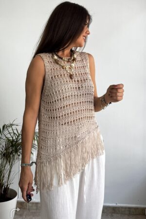 Crochet combinado con flecos