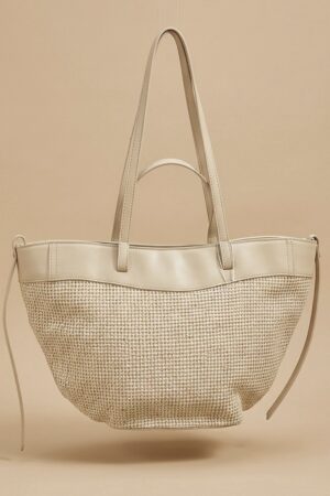Cesta rafia crema