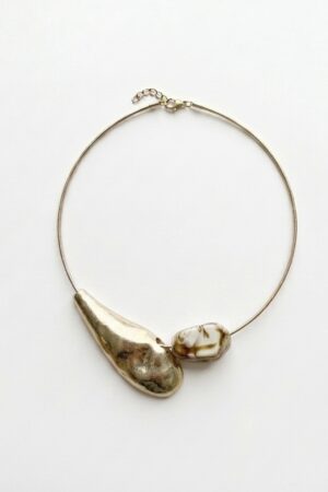 Choker piedra blanca