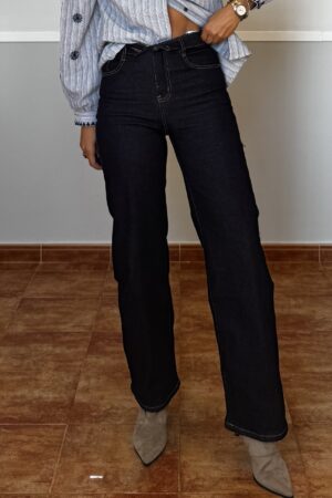 Jeans rectos cintura doblada