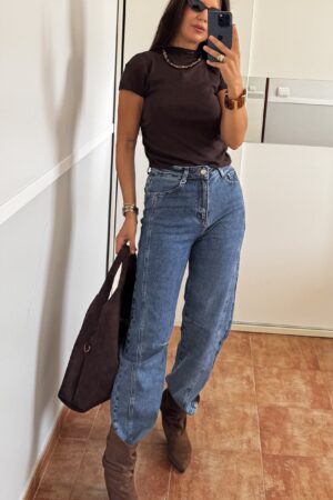 Jeans balloon lavado oscuro