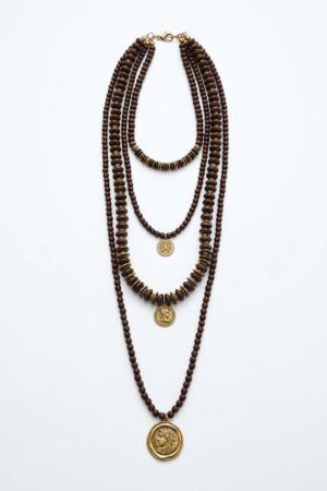 Collar largo monedas