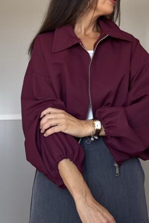 Chaqueta forrada guinda