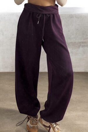 Pantalón Sport ajustable berenjena